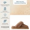 imageDearfoams Womens Fireside Sydney Shearling Fur IndoorOutdoor Scuff Slipper with Wide WidthsDriftwood
