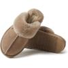 imageDearfoams Womens Fireside Sydney Shearling Fur IndoorOutdoor Scuff Slipper with Wide WidthsDriftwood
