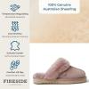 imageDearfoams Womens Fireside Sydney Shearling Fur IndoorOutdoor Scuff Slipper with Wide WidthsDusty Pink