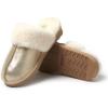 imageDearfoams Womens Fireside Sydney Shearling Fur IndoorOutdoor Scuff Slipper with Wide WidthsGold