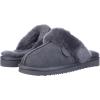 imageDearfoams Womens Fireside Sydney Shearling Fur IndoorOutdoor Scuff Slipper with Wide WidthsGrey