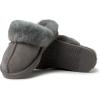 imageDearfoams Womens Fireside Sydney Shearling Fur IndoorOutdoor Scuff Slipper with Wide WidthsGrey