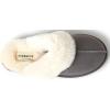 imageDearfoams Womens Fireside Sydney Shearling Fur IndoorOutdoor Scuff Slipper with Wide WidthsGrey Multi