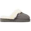 imageDearfoams Womens Fireside Sydney Shearling Fur IndoorOutdoor Scuff Slipper with Wide WidthsGrey Multi