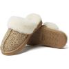 imageDearfoams Womens Fireside Sydney Shearling Fur IndoorOutdoor Scuff Slipper with Wide WidthsLeopard