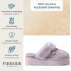 imageDearfoams Womens Fireside Sydney Shearling Fur IndoorOutdoor Scuff Slipper with Wide WidthsLilac