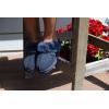 imageDearfoams Womens Fireside Sydney Shearling Fur IndoorOutdoor Scuff Slipper with Wide WidthsNavy