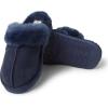 imageDearfoams Womens Fireside Sydney Shearling Fur IndoorOutdoor Scuff Slipper with Wide WidthsNavy