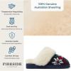 imageDearfoams Womens Fireside Sydney Shearling Fur IndoorOutdoor Scuff Slipper with Wide WidthsPeacoat