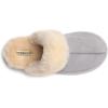 imageDearfoams Womens Fireside Sydney Shearling Fur IndoorOutdoor Scuff Slipper with Wide WidthsSleet
