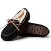 imageDearfoams Womens Fireside Water Resistant Genuine Shearling Victoria Moc with TieBlack