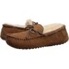 imageDearfoams Womens Fireside Water Resistant Genuine Shearling Victoria Moc with TieChestnut