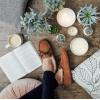 imageDearfoams Womens Fireside Water Resistant Genuine Shearling Victoria Moc with TieChestnut
