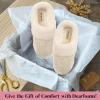 imageDearfoams Womens Fuzzy Memory Foam Cable Knit Claire Clog House Slipper with Wide WidthsMuslin