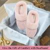 imageDearfoams Womens Fuzzy Memory Foam Cable Knit Claire Clog House Slipper with Wide WidthsPale Mauve
