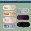 imageDearfoams Womens Fuzzy Memory Foam Cable Knit Claire Clog House Slipper with Wide WidthsSleet