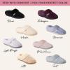imageDearfoams Womens Fuzzy Memory Foam Cable Knit Claire Clog House Slipper with Wide WidthsStonewash
