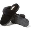 imageDearfoams Womens Fuzzy Memory Foam Suede Helena Scuff SlipperBlack