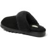 imageDearfoams Womens Fuzzy Memory Foam Suede Helena Scuff SlipperBlack