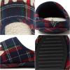imageDearfoams Womens Mama Bear SlipperBlue Tartan Plaid