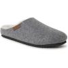 imageDearfoams Womens Microwool Molded Footbed Clog SlipperGrey Heather
