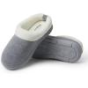 imageDearfoams Womens Olive Memory Foam Sweatshirt ClogLight Heather Grey