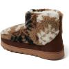 imageDearfoams Womens Outdoor Whitney Teddy Ankle Boot SlipperBrown Print