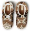 imageDearfoams Womens Outdoor Whitney Teddy Ankle Boot SlipperBrown Print