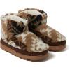 imageDearfoams Womens Outdoor Whitney Teddy Ankle Boot SlipperBrown Print