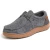 imageDearfoams Mens Bennett IndoorOutdoor Memory Foam Comfort Chukka BootDark Heather Grey