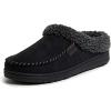 imageDearfoams Mens IndoorOutdoor Breathable Memory Foam Brendan Clog House Shoe Slipper with Wide WidthsBlack