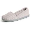 imageDearfoams Womens Comfort Memory Foam Indoor Outdoor Katie Slip On Loafer Ballet SlipperSleet