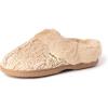 imageDearfoams Womens Fuzzy Memory Foam Cable Knit Claire Clog House Slipper with Wide WidthsLatte