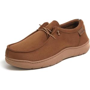 imageDearfoams Mens Bennett IndoorOutdoor Memory Foam Comfort Chukka BootChestnut