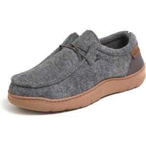 imageDearfoams Mens Bennett IndoorOutdoor Memory Foam Comfort Chukka BootDark Heather Grey