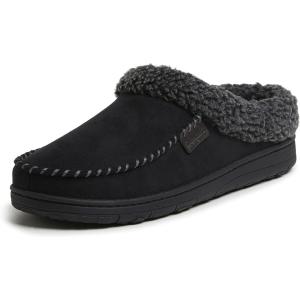 imageDearfoams Mens IndoorOutdoor Breathable Memory Foam Brendan Clog House Shoe Slipper with Wide WidthsBlack 2