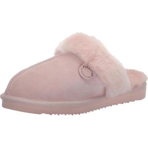 imageDearfoams Womens Fireside Sydney Shearling Fur IndoorOutdoor Scuff Slipper with Wide WidthsPink