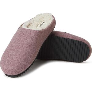imageDearfoams Womens Microwool Molded Footbed Clog SlipperAubergine