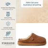 imageFireside by Dearfoams Mens Grafton Genuine Shearling IndoorOutdoor ClogChestnut