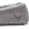 imageFireside by Dearfoams Mens Melbourne Shearling IndoorOutdoor Moccasin Slipper with Wide WidthsGrey Solid