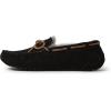 imageFireside by Dearfoams Mens Victor Shearling Moccasin with Tie SlipperBlack