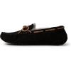 imageFireside by Dearfoams Mens Victor Shearling Moccasin with Tie SlipperBlack