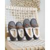 imageFireside by Dearfoams Mens Victor Shearling Moccasin with Tie SlipperBlack