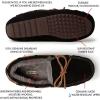 imageFireside by Dearfoams Mens Victor Shearling Moccasin with Tie SlipperBlack