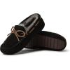 imageFireside by Dearfoams Mens Victor Shearling Moccasin with Tie SlipperBlack