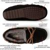 imageFireside by Dearfoams Mens Victor Shearling Moccasin with Tie SlipperBlack