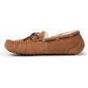 imageFireside by Dearfoams Mens Victor Shearling Moccasin with Tie SlipperChestnut