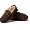 imageFireside by Dearfoams Mens Victor Shearling Moccasin with Tie SlipperCoffee