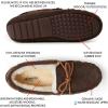 imageFireside by Dearfoams Mens Victor Shearling Moccasin with Tie SlipperCoffee
