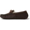 imageFireside by Dearfoams Mens Victor Shearling Moccasin with Tie SlipperCoffee